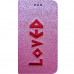 Capa Book Cover para Motorola Moto G6 Plus - Gliter Loved Pink